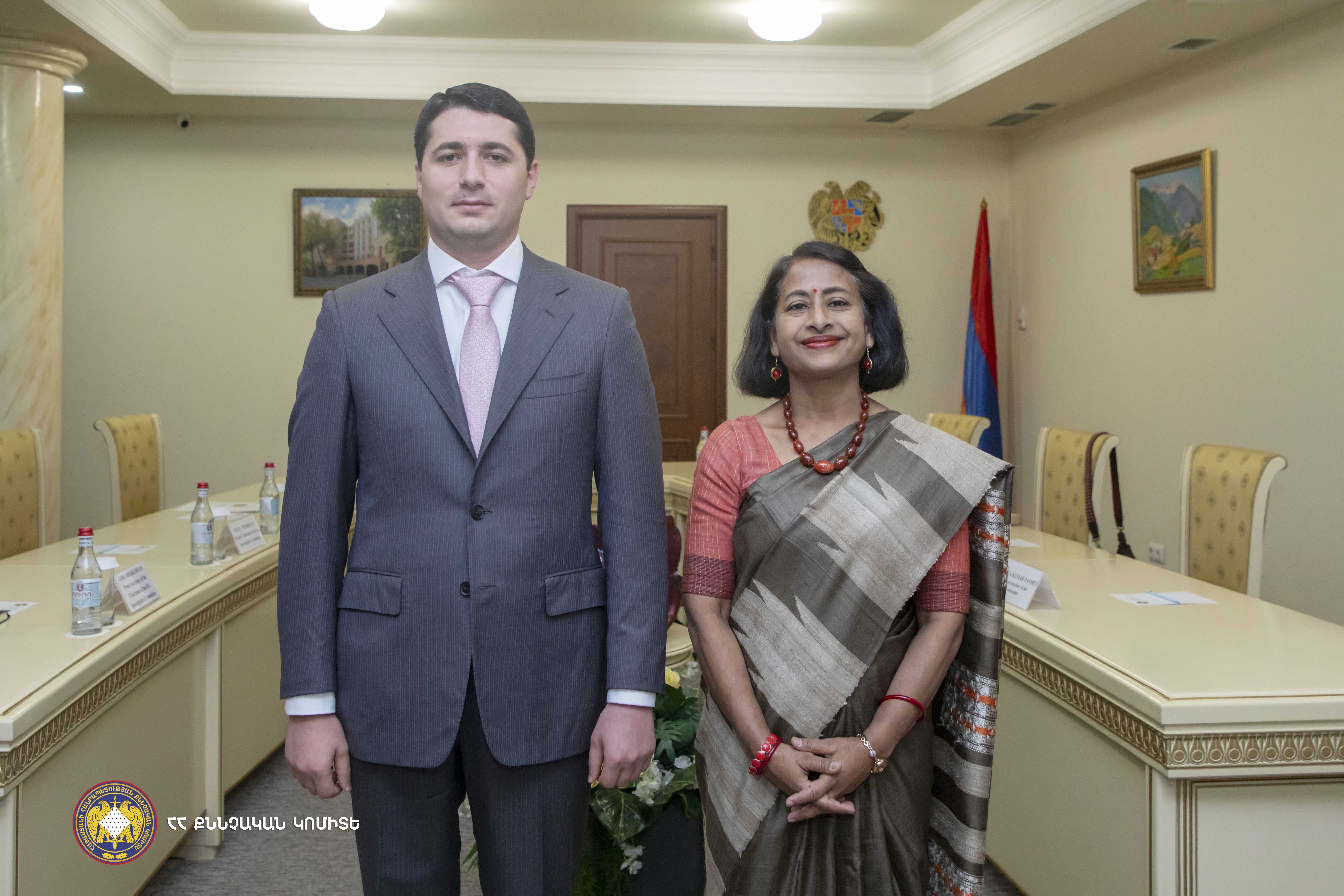 The Chairman of the RA Investigative Committee and Ambassador of India to Armenia Discuss Issues of Cooperation in Legal Field (photos)